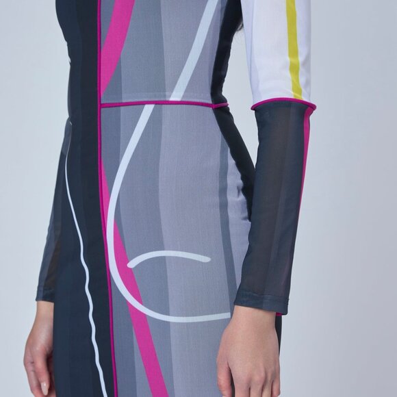 Israella Kobla NEETA Sheer Knit Mock Neck Dress Sz: XL - Picture 13 of 13